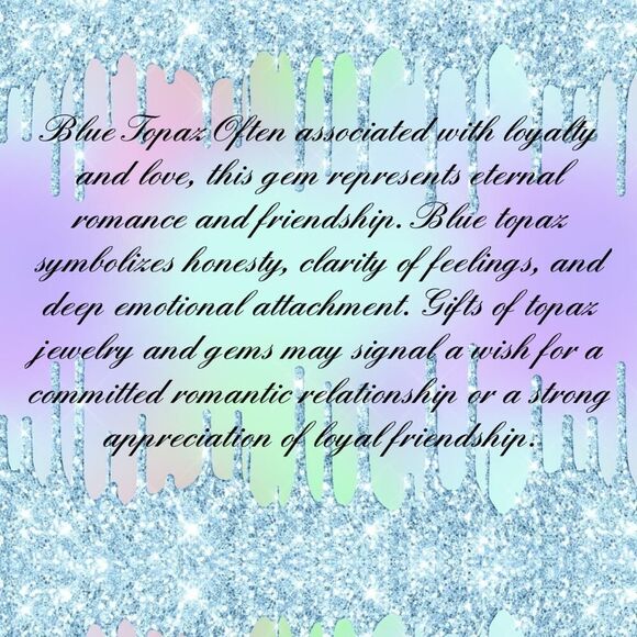 Sterling Silver Natural Rainbow Moonstone Rough & Blue Topaz Pendant - Picture 4 of 16